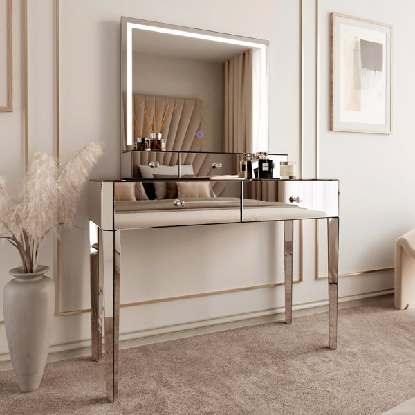 Carme Home Dressing Table with Mirror Wayfair.co.uk